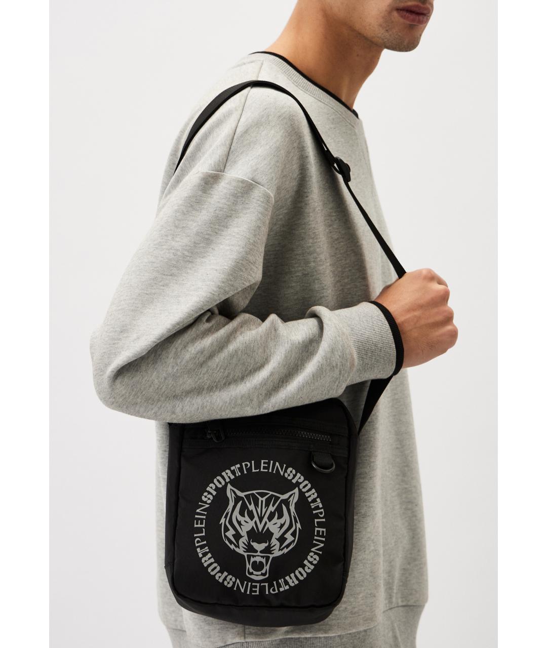 PLEIN SPORT Черная сумка на плечо, фото 7