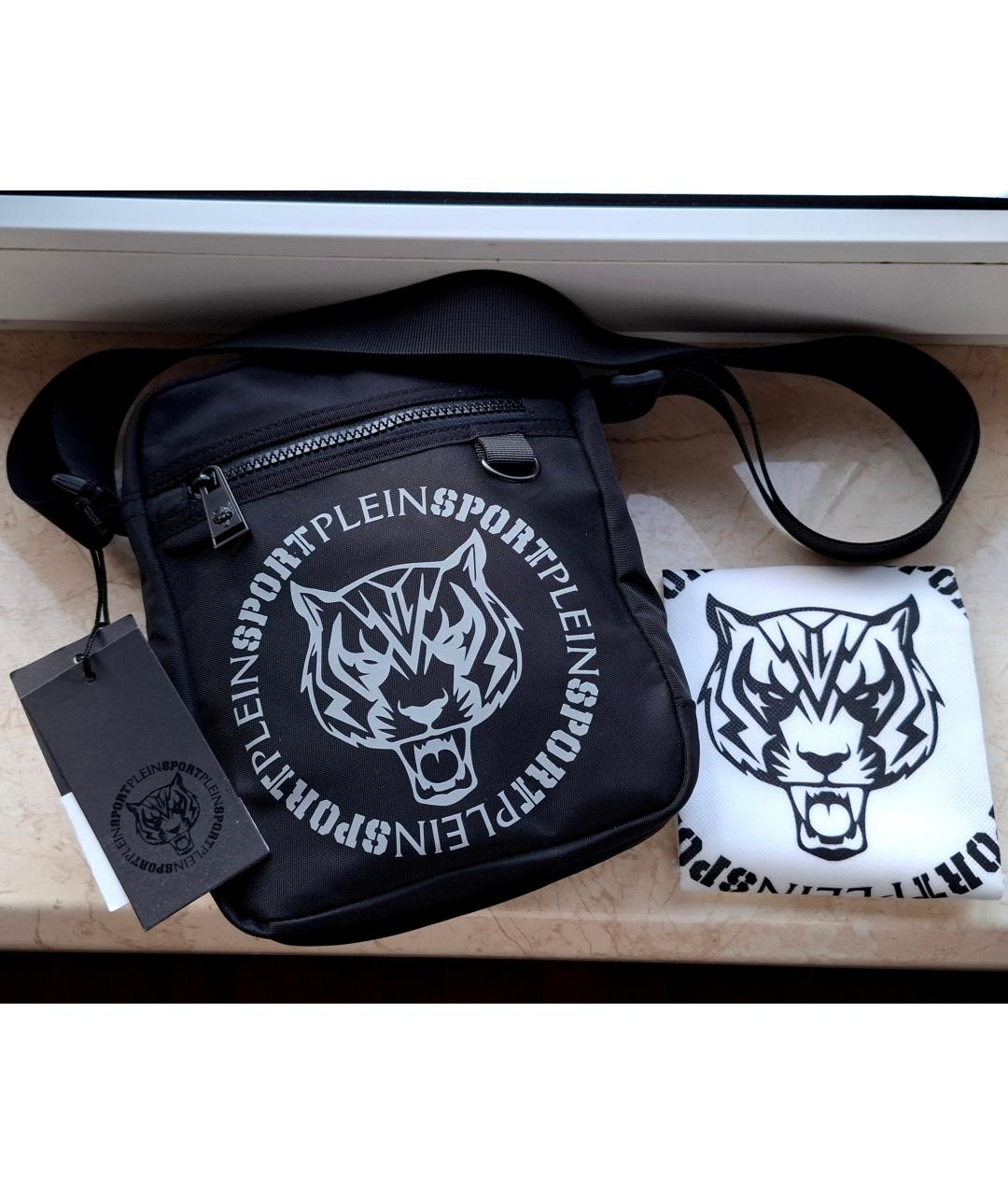 PLEIN SPORT Черная сумка на плечо, фото 2