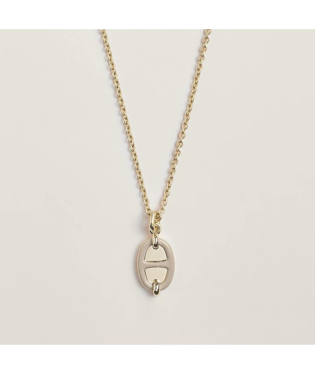 HERMES Бежевая металлическая подвеска, фото 2