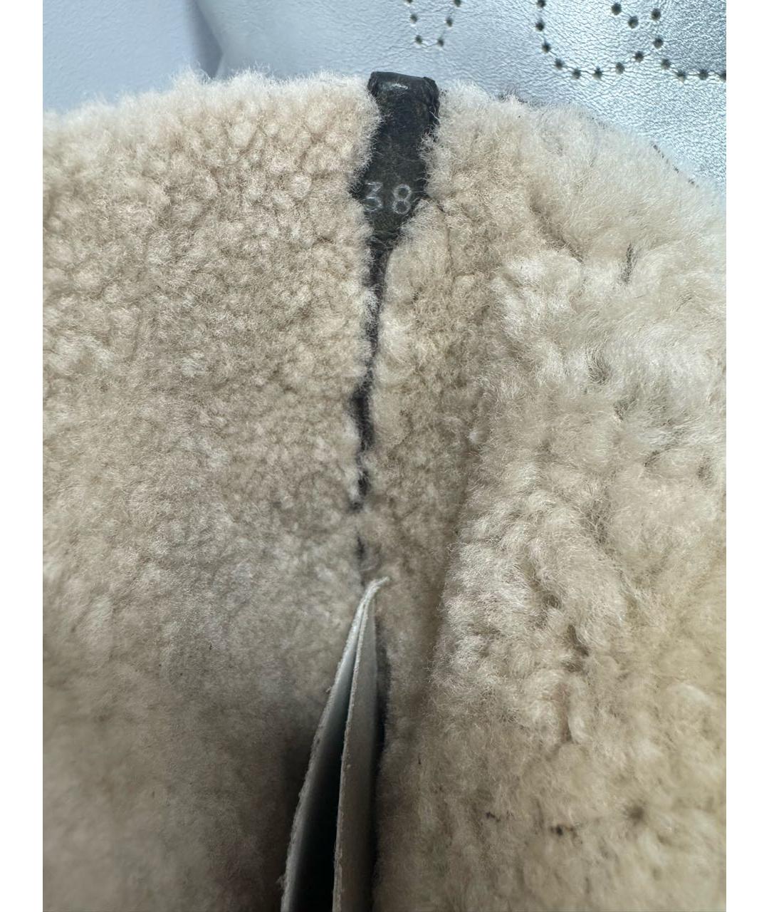 MONCLER Коричневые кожаные сапоги, фото 6