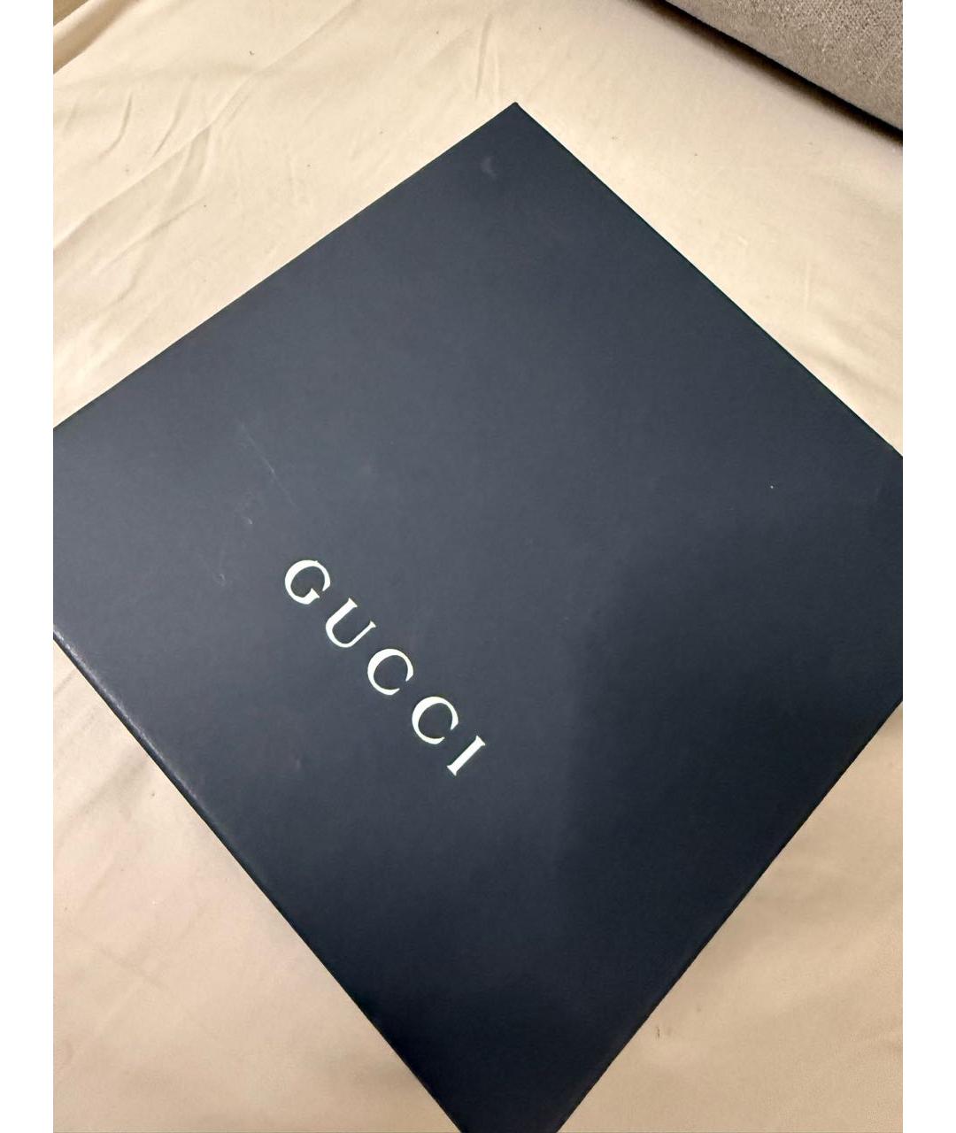 GUCCI Темно-синий хлопковый платок, фото 2