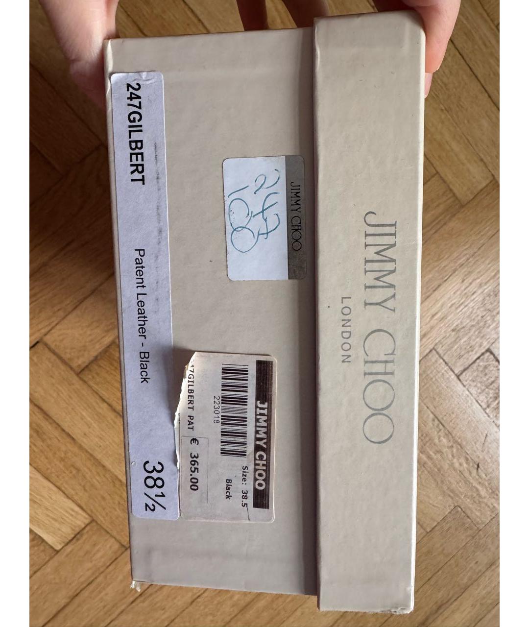 JIMMY CHOO Черные туфли из лакированной кожи, фото 4