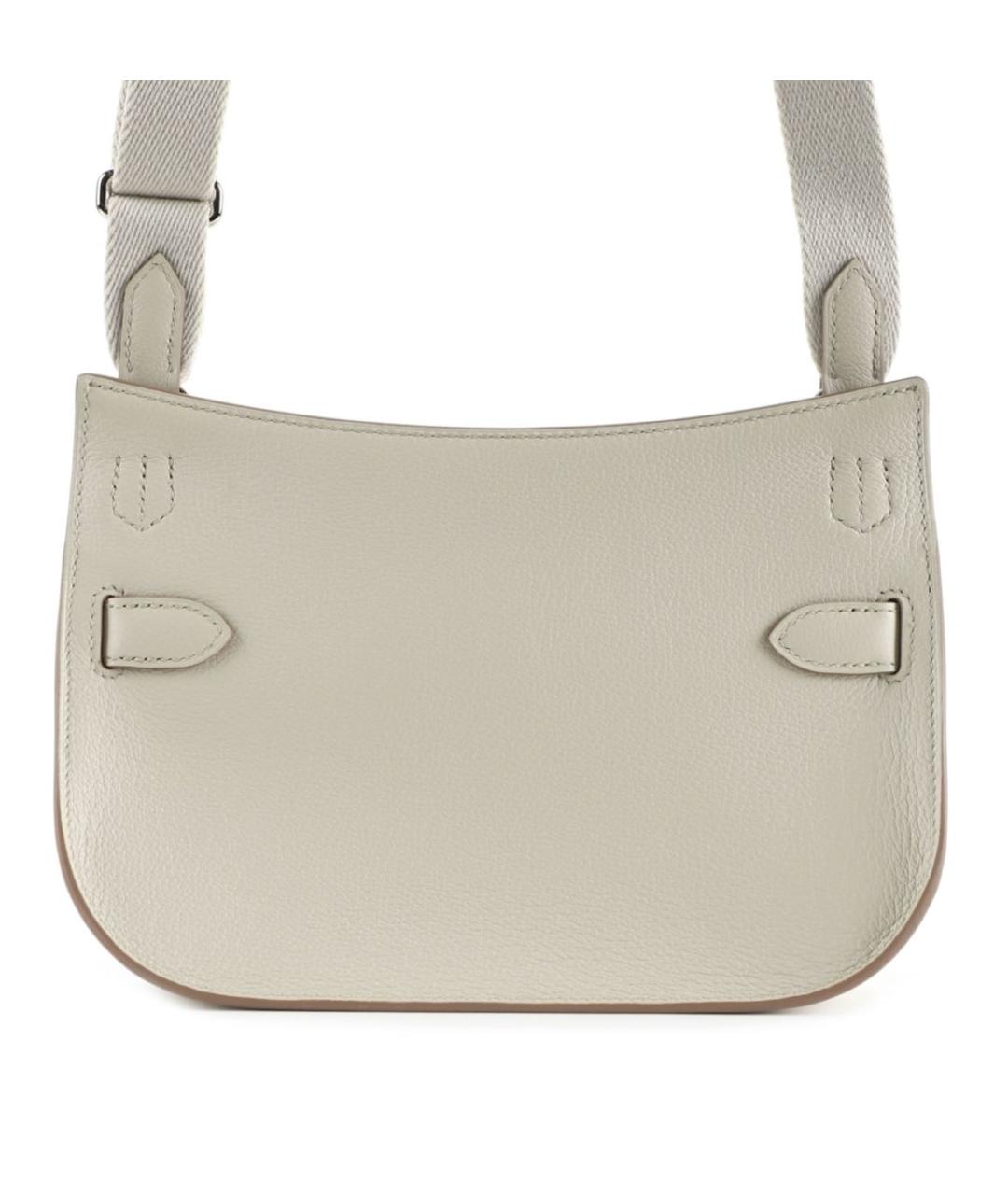 HERMES Белая кожаная сумка тоут, фото 3