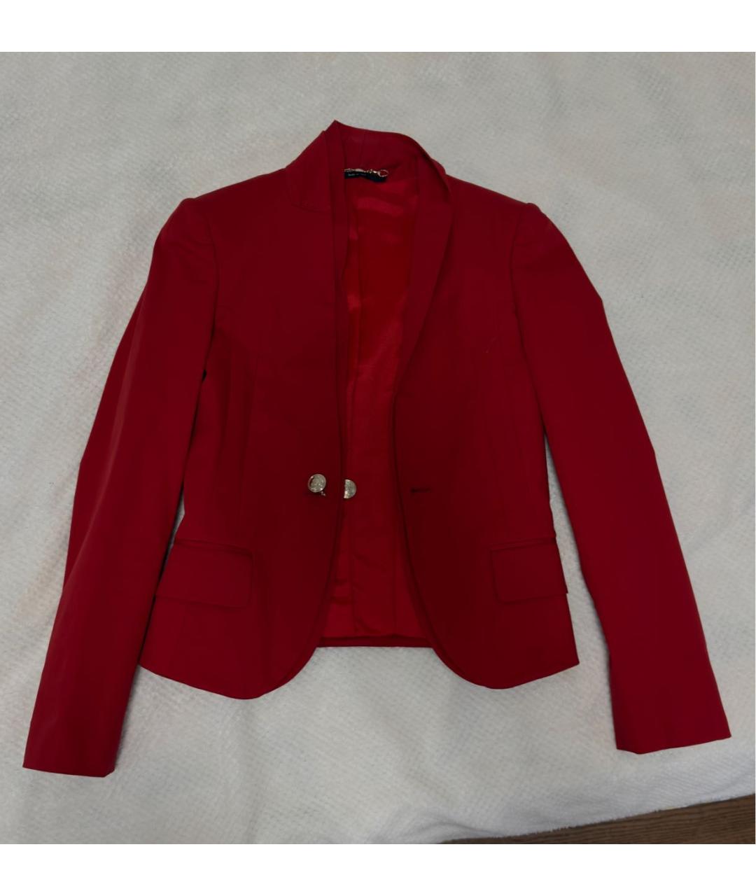 GUCCI Красный хлопковый жакет/пиджак, фото 8