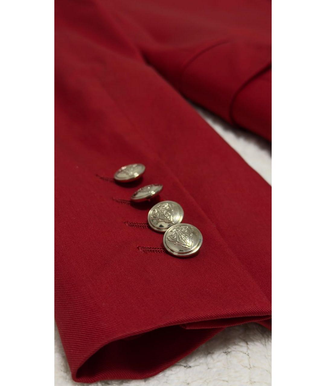 GUCCI Красный хлопковый жакет/пиджак, фото 4