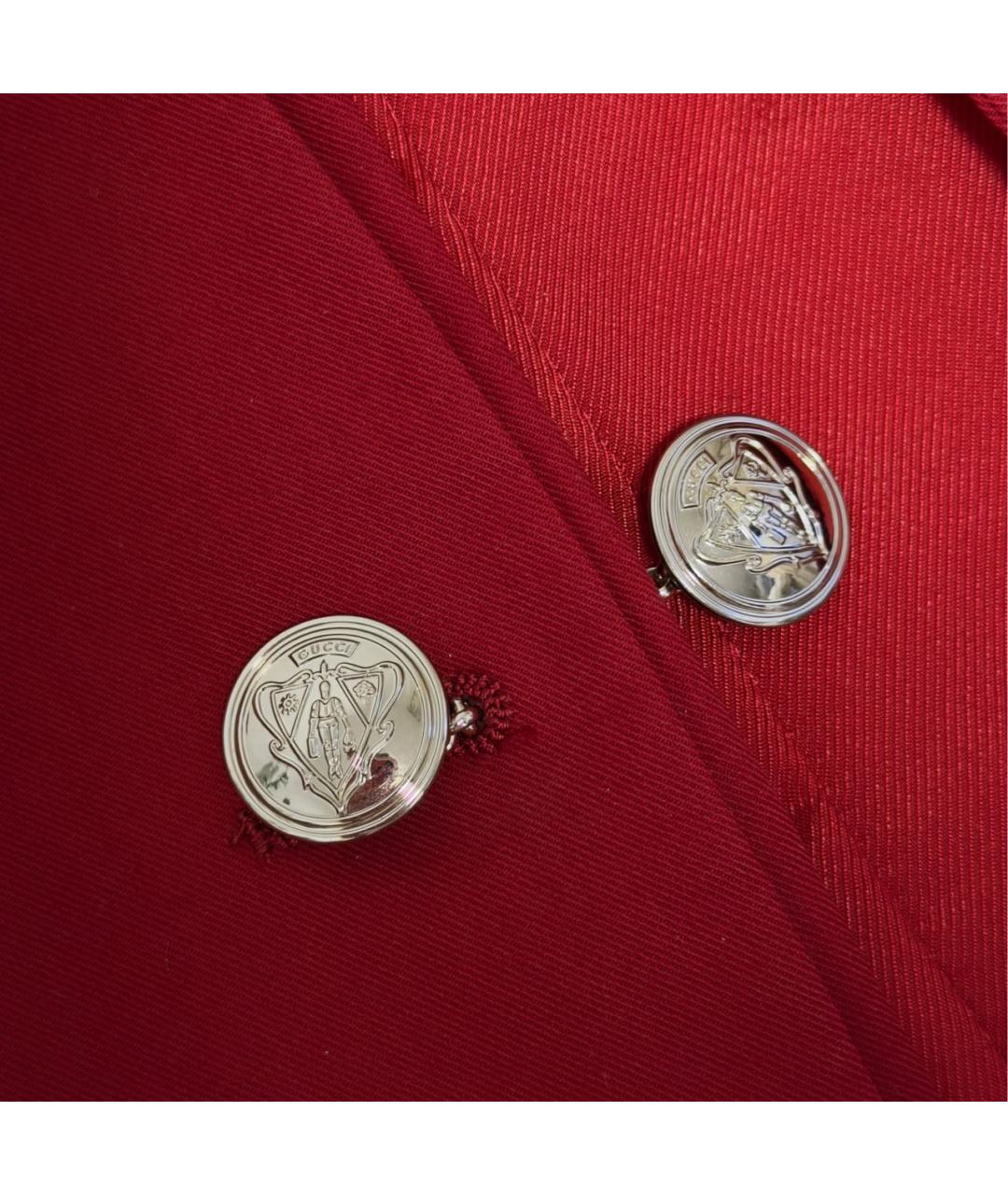 GUCCI Красный хлопковый жакет/пиджак, фото 5