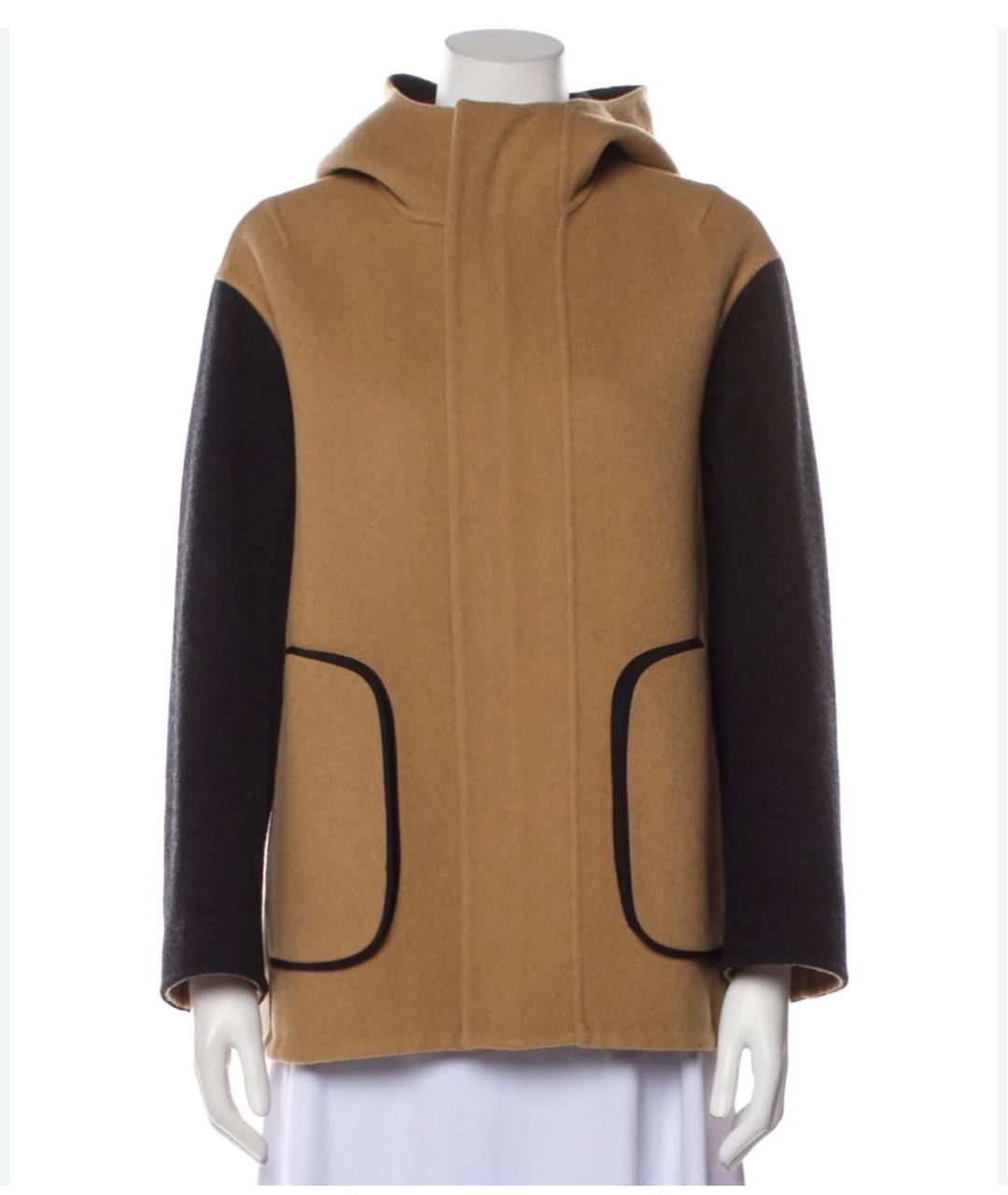 JIL SANDER Коричневое шерстяное пальто, фото 2