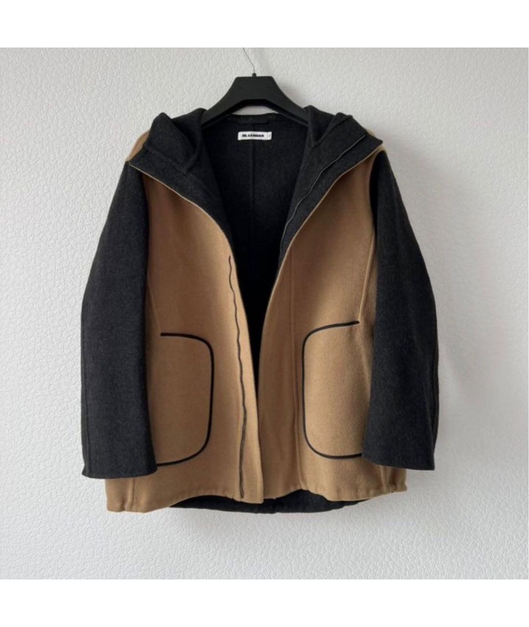 JIL SANDER Коричневое шерстяное пальто, фото 7