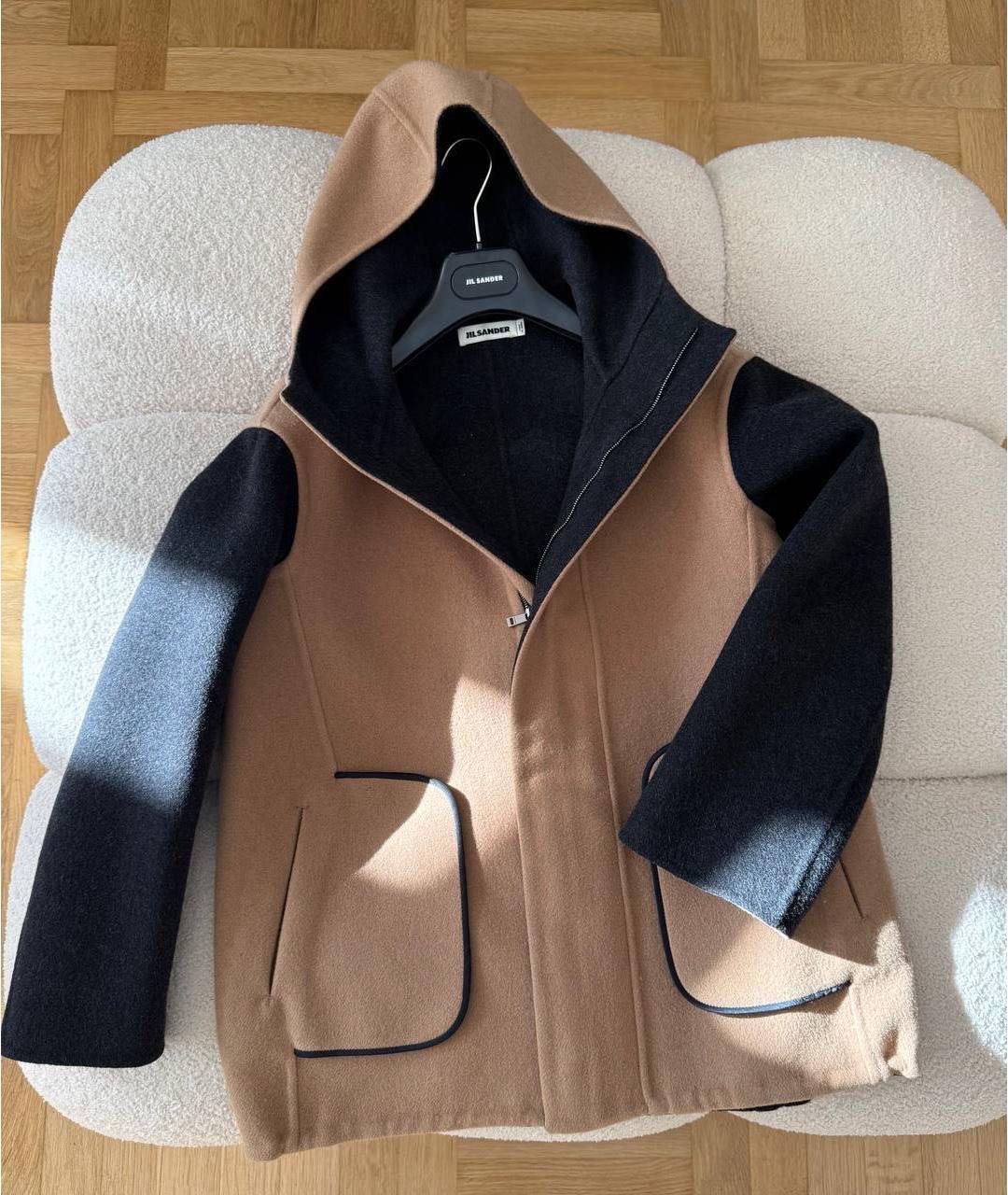 JIL SANDER Коричневое шерстяное пальто, фото 5