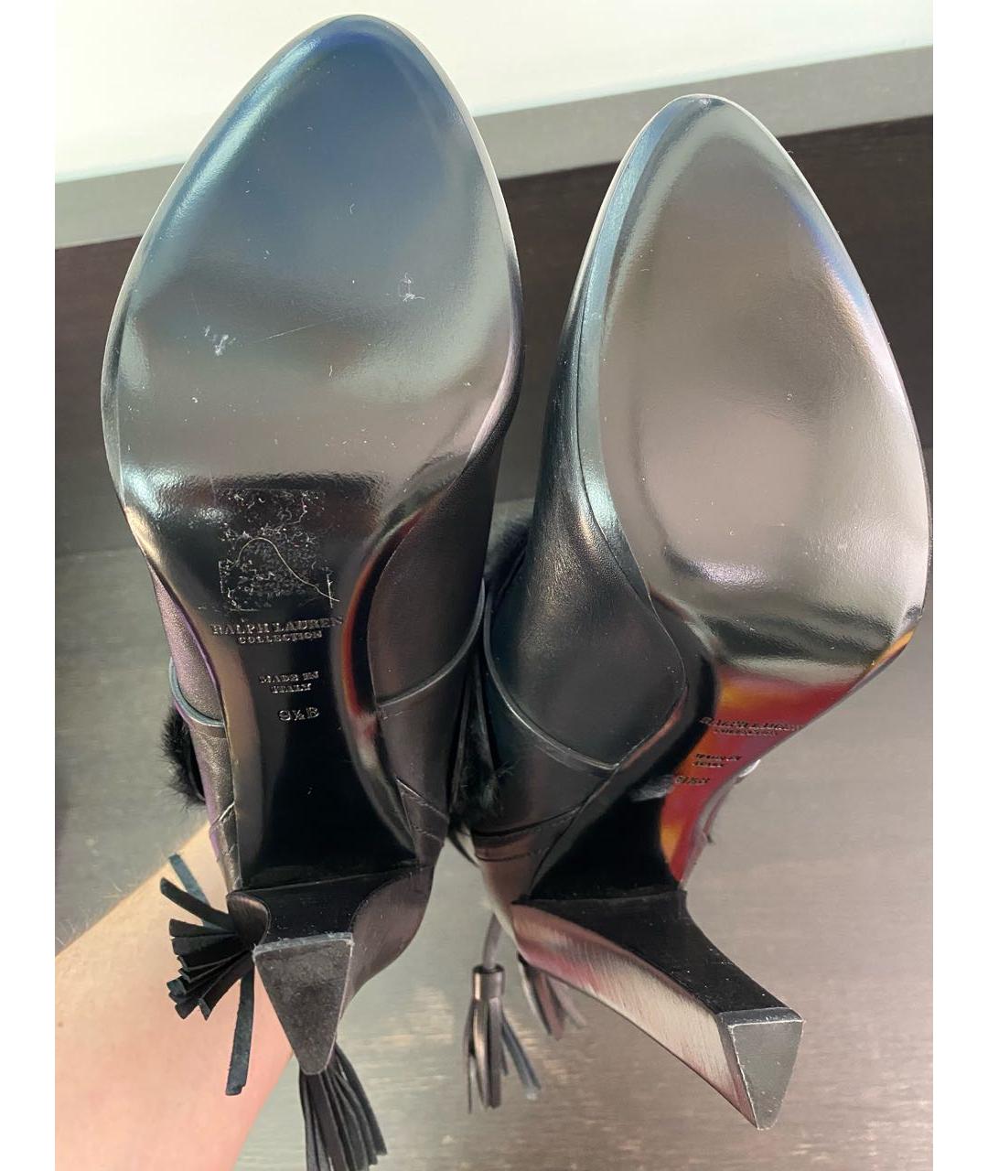 POLO RALPH LAUREN Черные кожаные ботильоны, фото 7