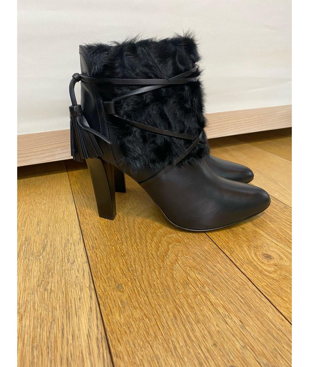 POLO RALPH LAUREN Черные кожаные ботильоны, фото 8