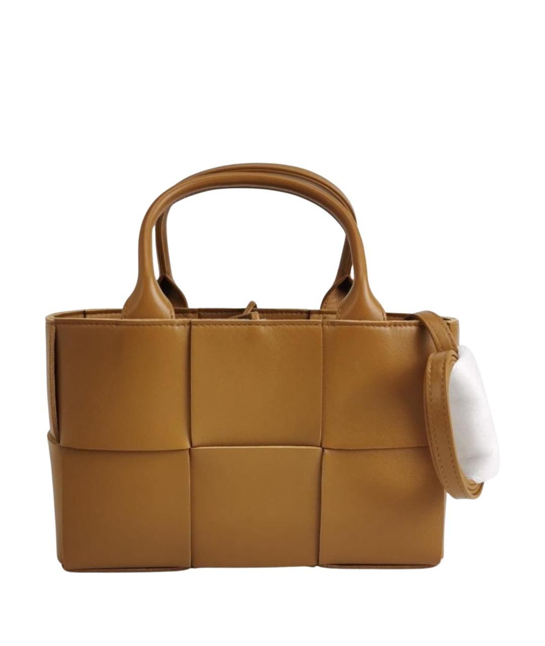 BOTTEGA VENETA Бежевая кожаная сумка через плечо, фото 1