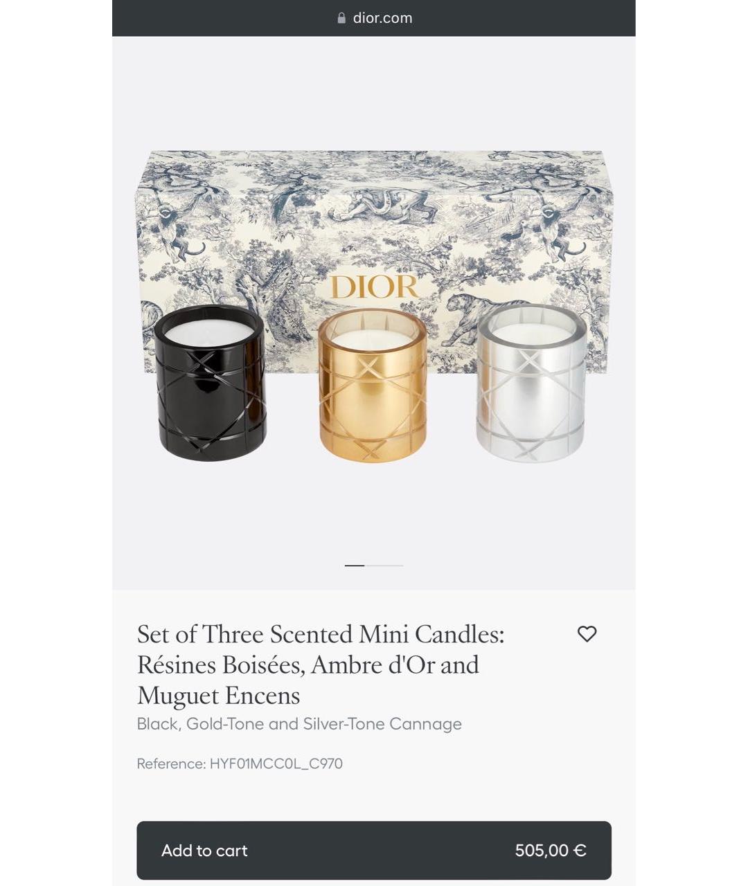 CHRISTIAN DIOR Свеча, фото 7