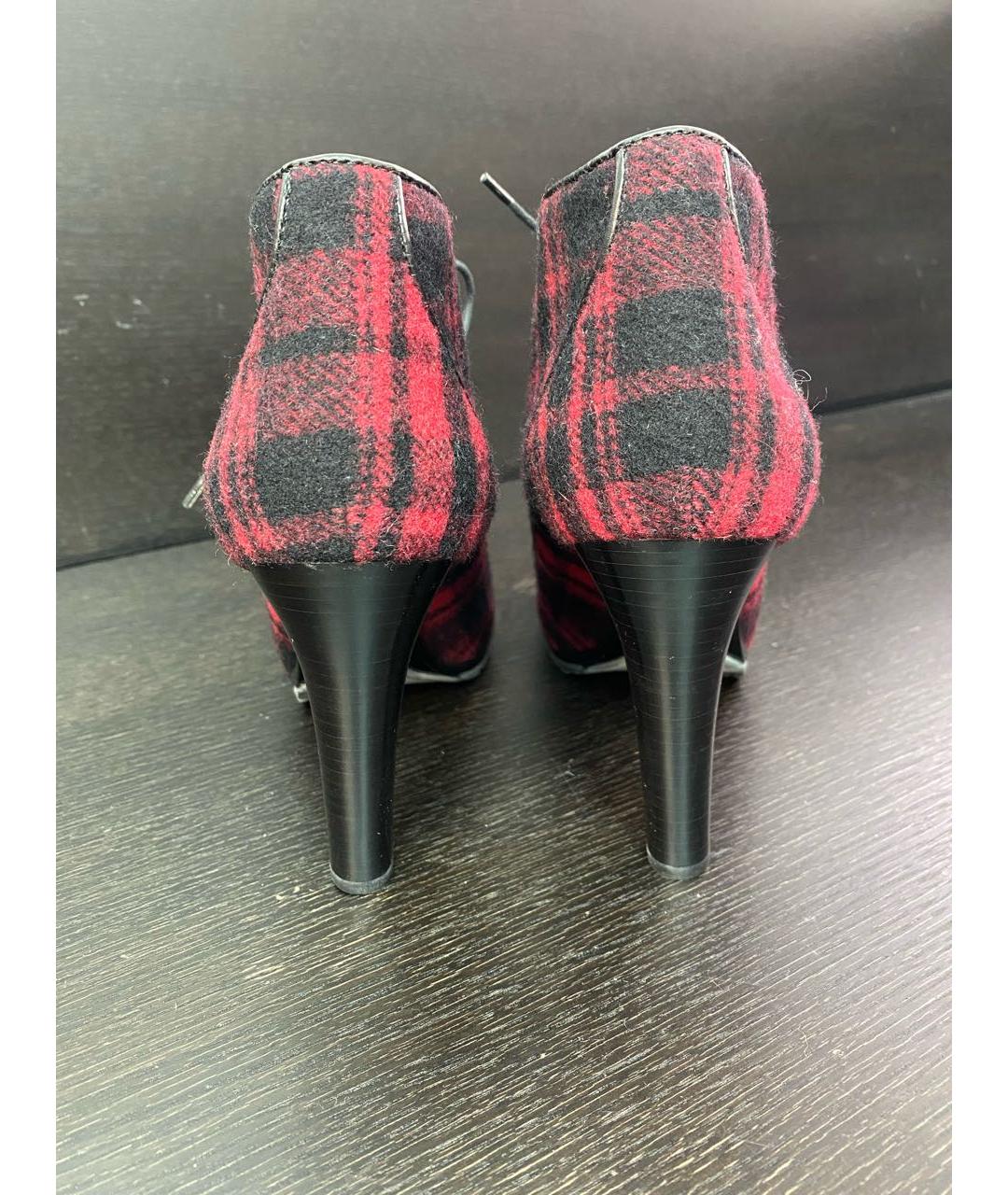 POLO RALPH LAUREN Красные текстильные ботильоны, фото 4