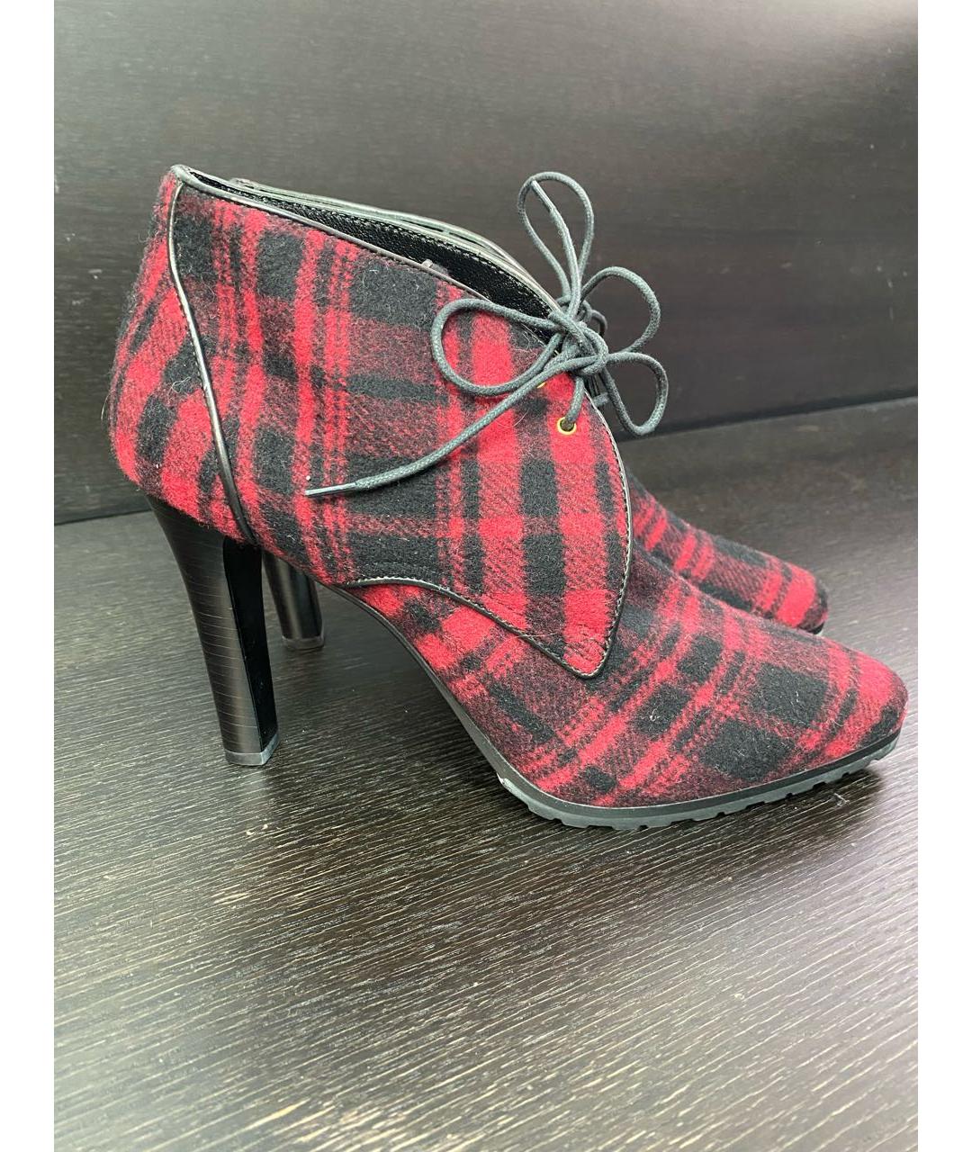 POLO RALPH LAUREN Красные текстильные ботильоны, фото 7