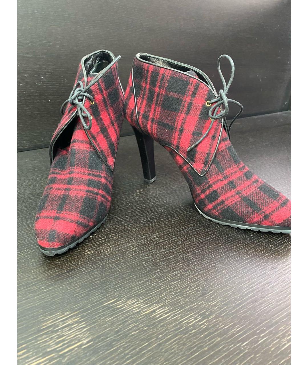 POLO RALPH LAUREN Красные текстильные ботильоны, фото 5