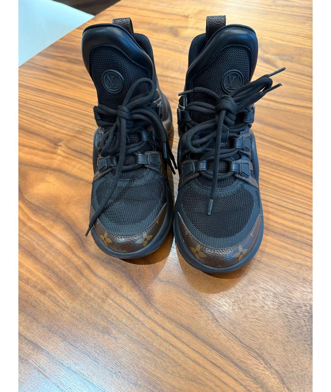 LOUIS VUITTON Черные кроссовки, фото 2