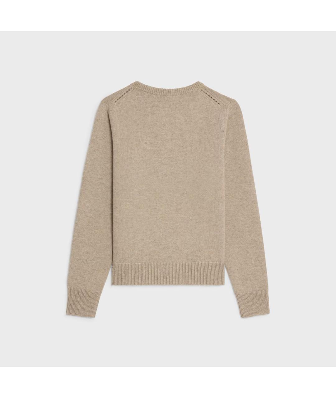 CELINE Бежевый кашемировый джемпер / свитер, фото 8