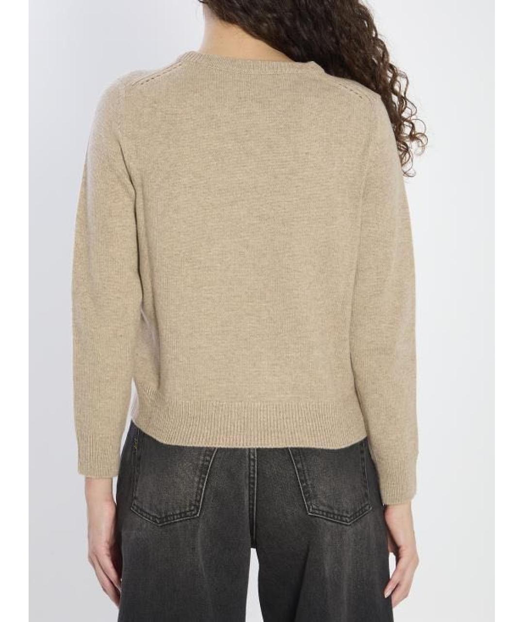 CELINE Бежевый кашемировый джемпер / свитер, фото 5