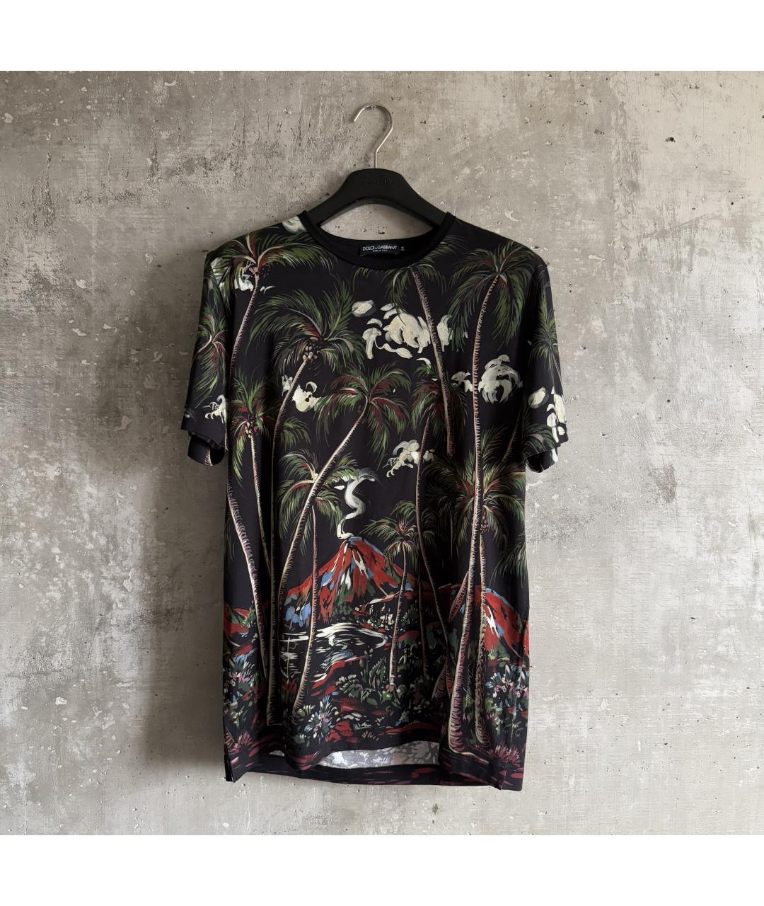 DOLCE&GABBANA Черная хлопковая футболка, фото 7