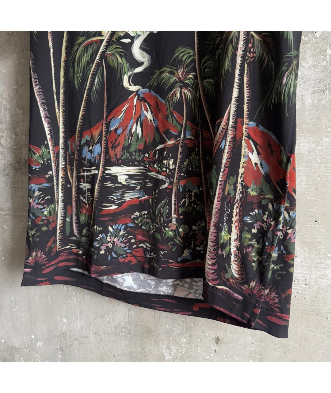 DOLCE&GABBANA Черная хлопковая футболка, фото 5