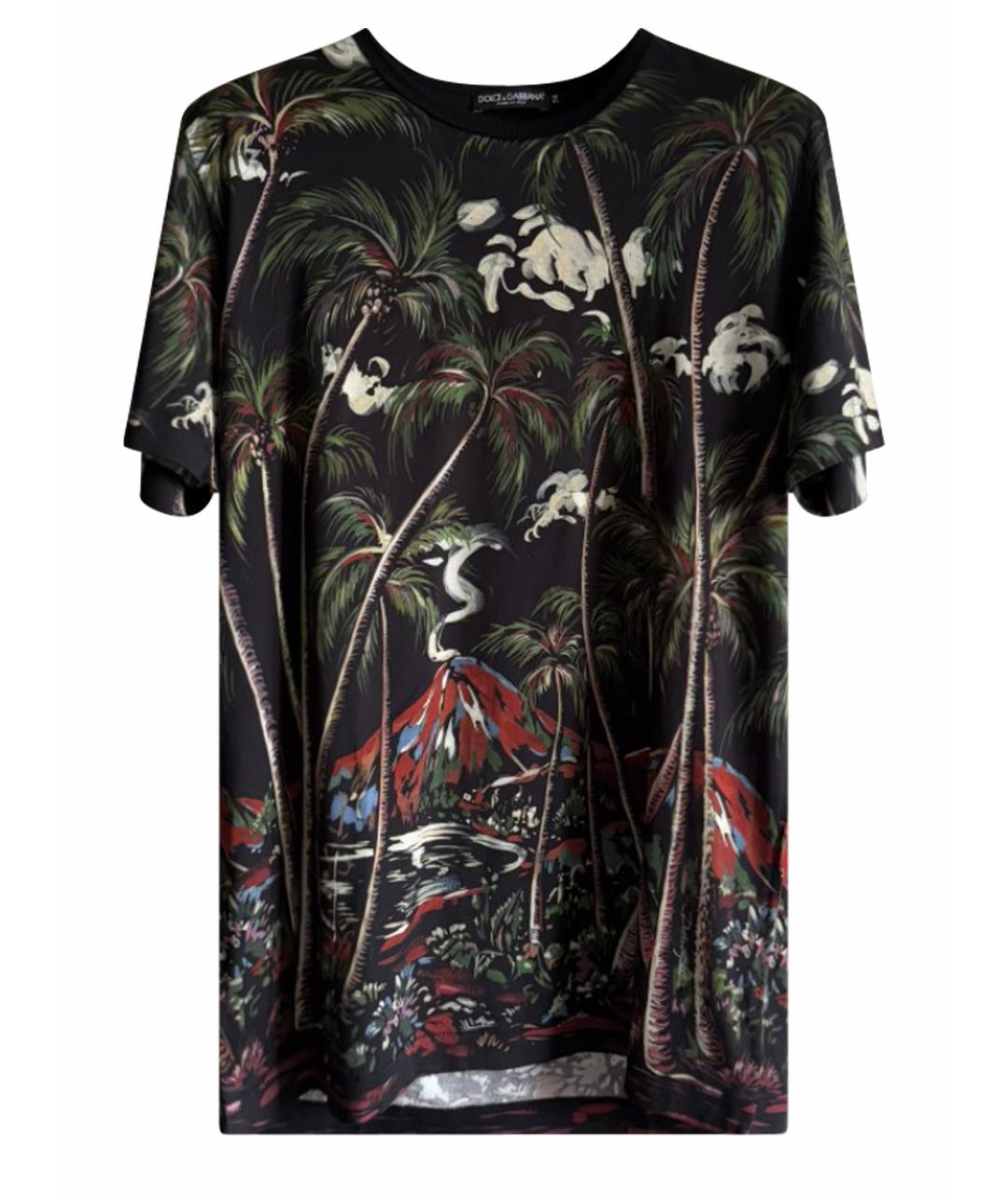 DOLCE&GABBANA Черная хлопковая футболка, фото 1