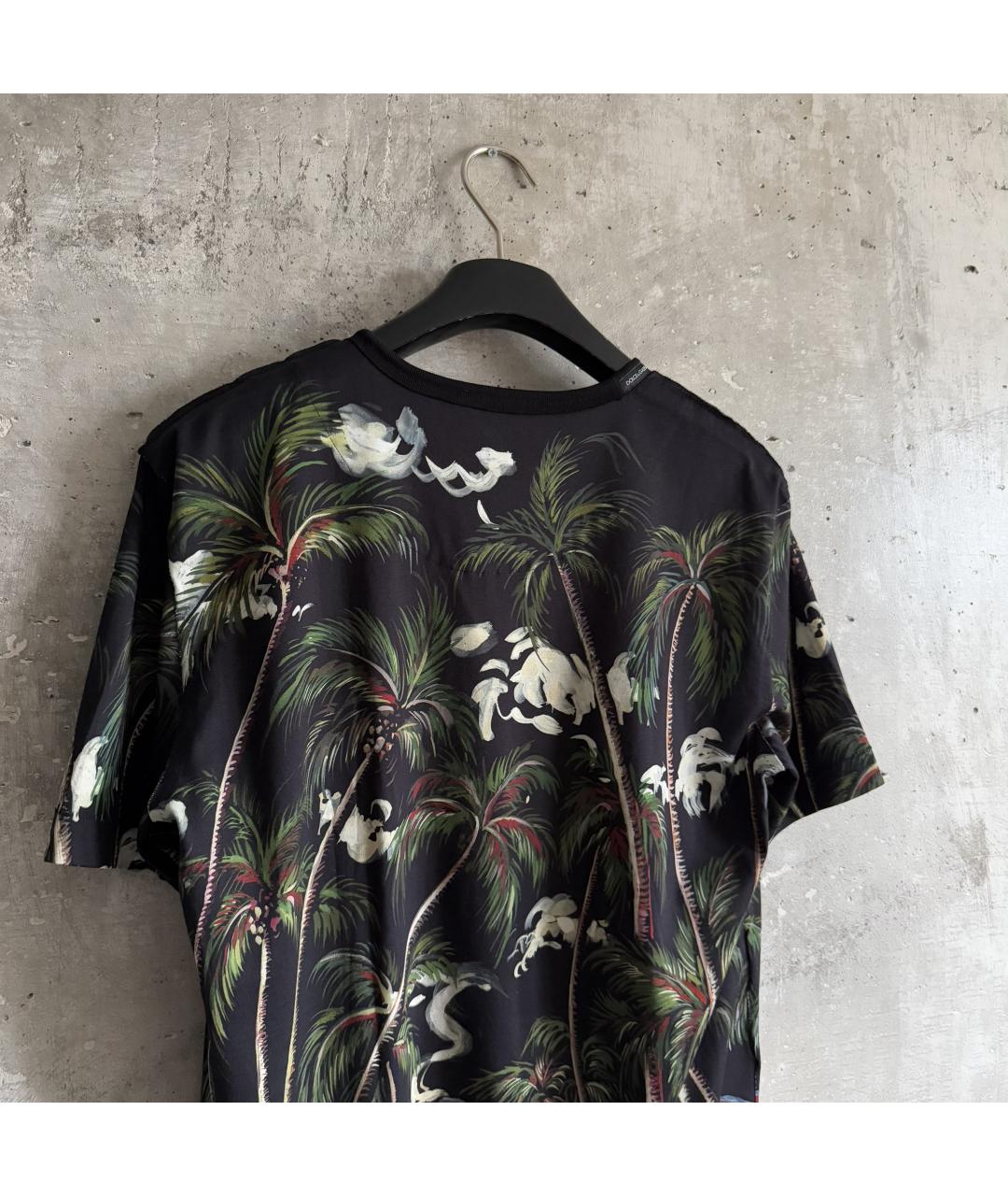 DOLCE&GABBANA Черная хлопковая футболка, фото 3