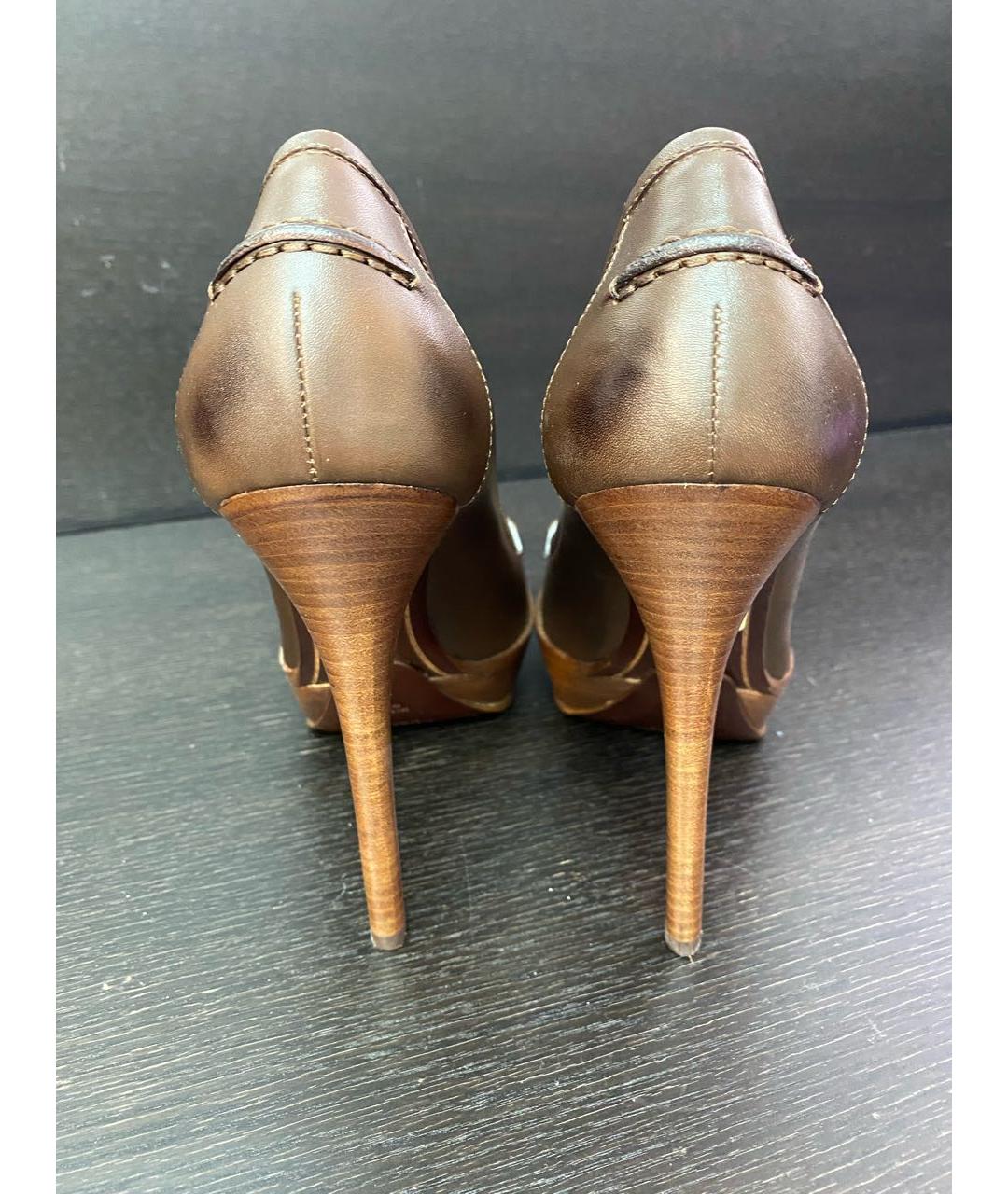 POLO RALPH LAUREN Коричневые кожаные туфли, фото 4