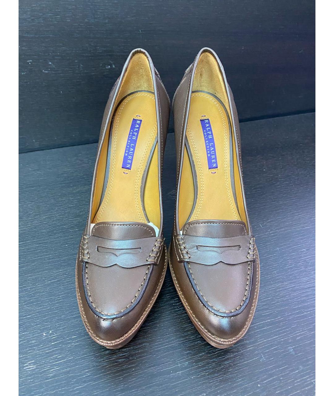 POLO RALPH LAUREN Коричневые кожаные туфли, фото 2