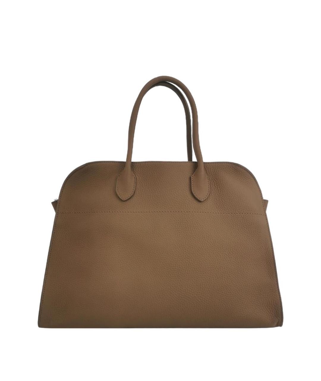 THE ROW Бежевая кожаная сумка тоут, фото 7