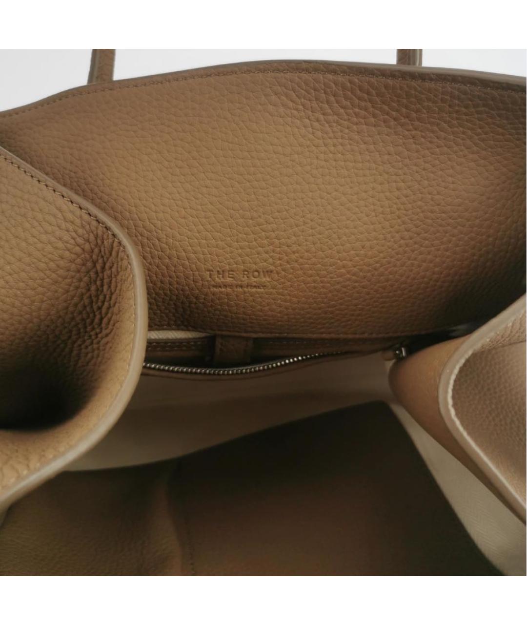THE ROW Бежевая кожаная сумка тоут, фото 5
