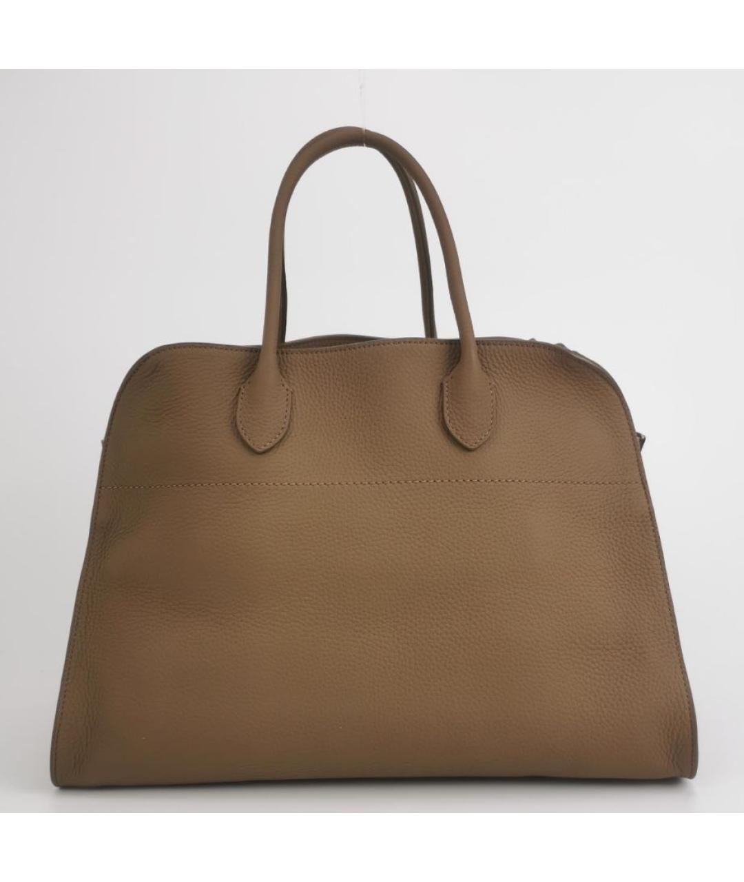 THE ROW Бежевая кожаная сумка тоут, фото 3