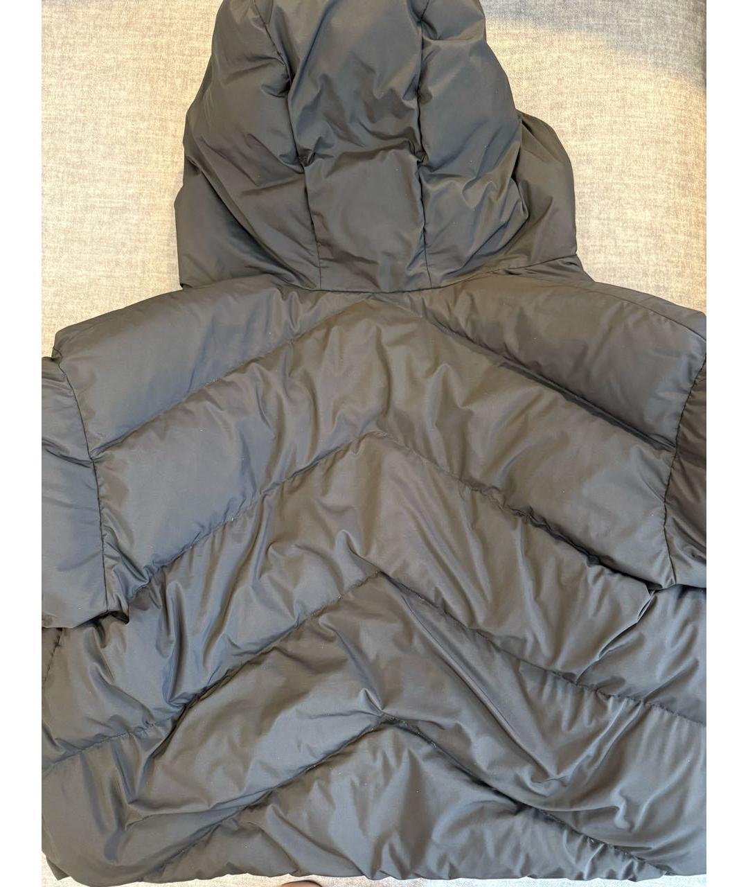 HERMES Антрацитовый полиэстеровый пуховик, фото 4