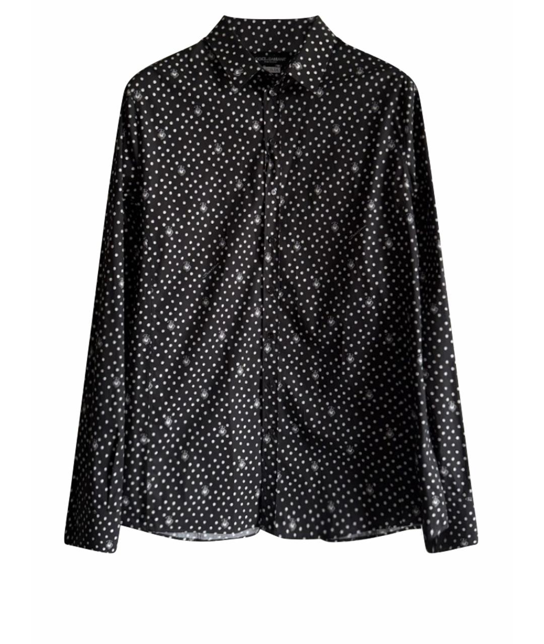 DOLCE&GABBANA Черная хлопковая кэжуал рубашка, фото 1