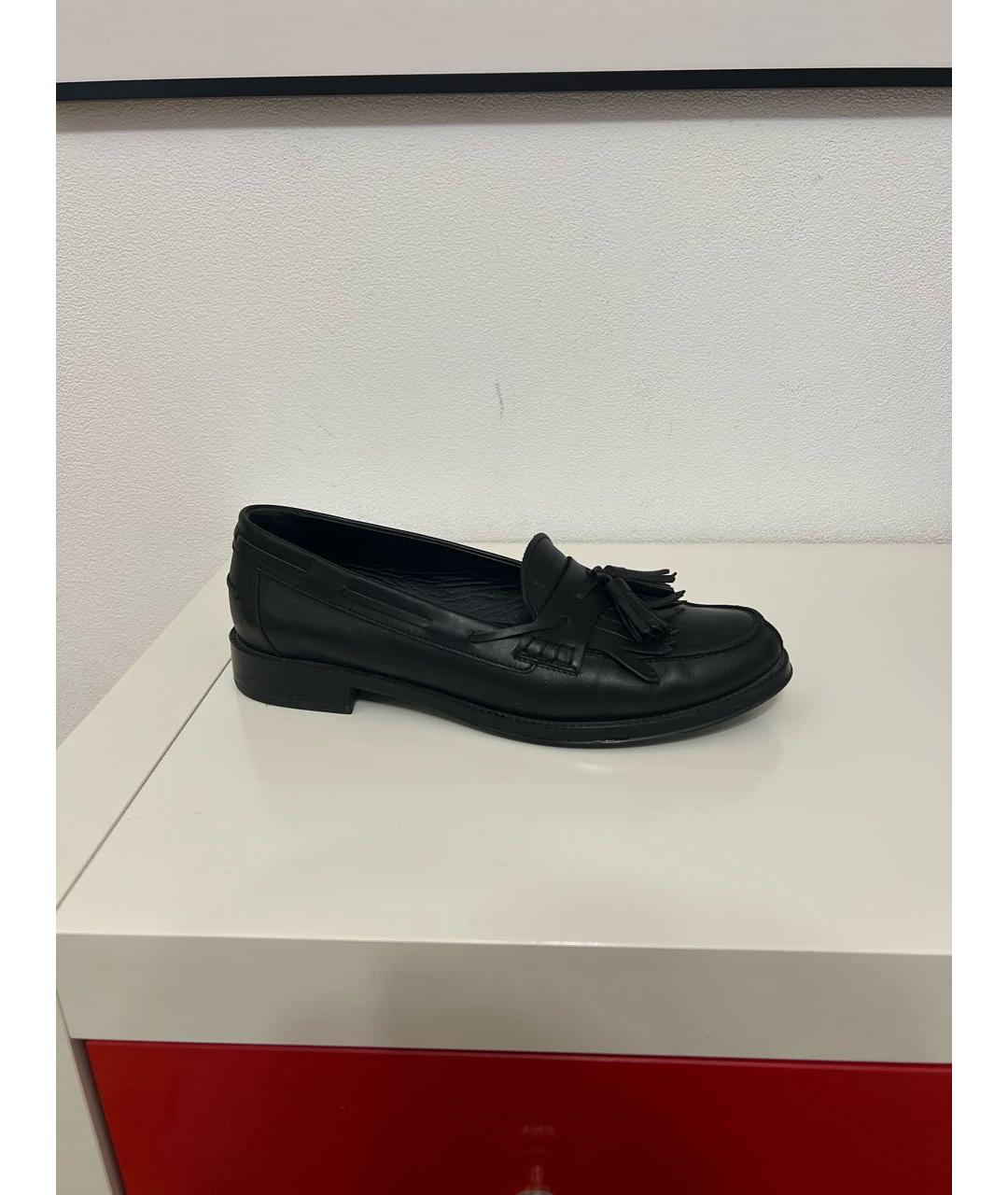 TOD'S Черные кожаные лоферы, фото 9