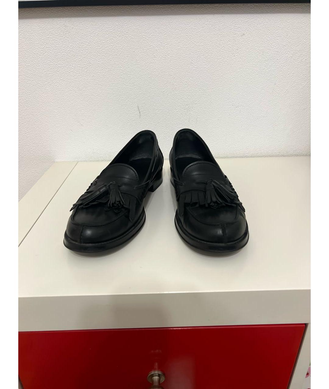 TOD'S Черные кожаные лоферы, фото 2