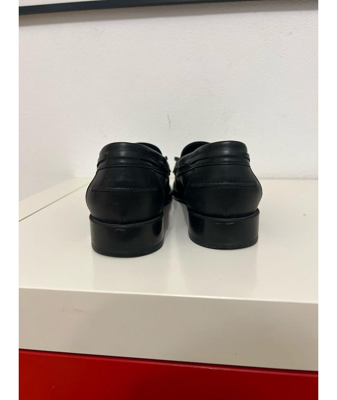 TOD'S Черные кожаные лоферы, фото 4
