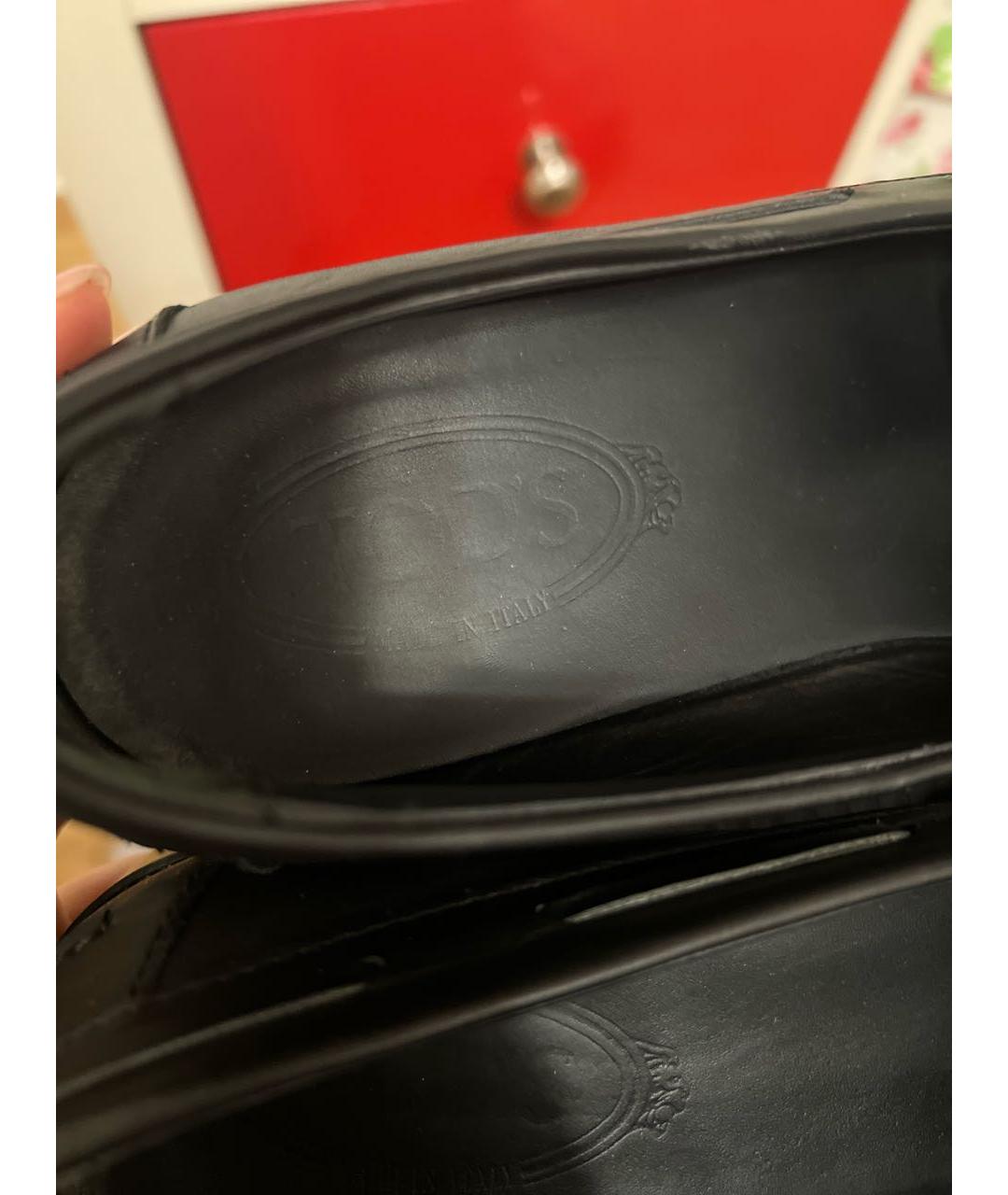 TOD'S Черные кожаные лоферы, фото 5