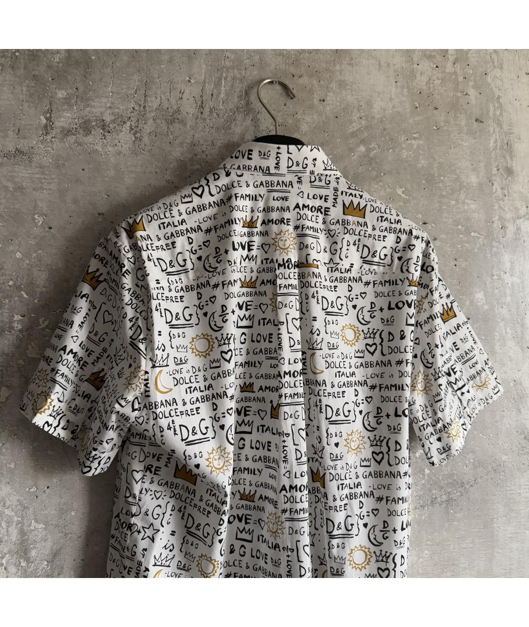 DOLCE&GABBANA Белая хлопковая кэжуал рубашка, фото 3