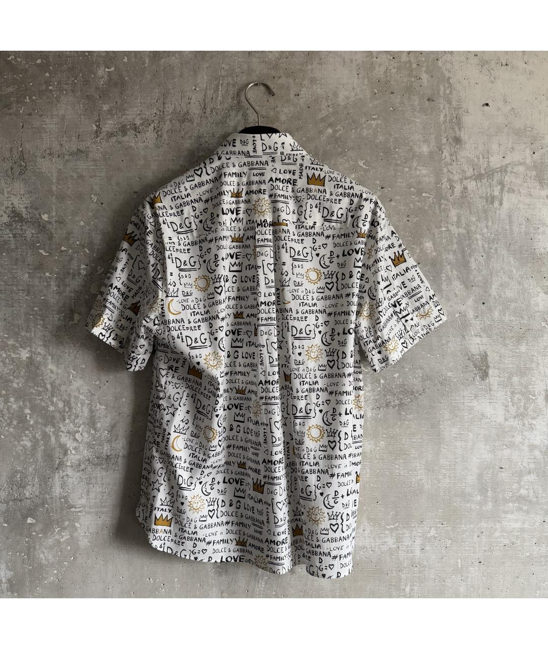 DOLCE&GABBANA Белая хлопковая кэжуал рубашка, фото 2