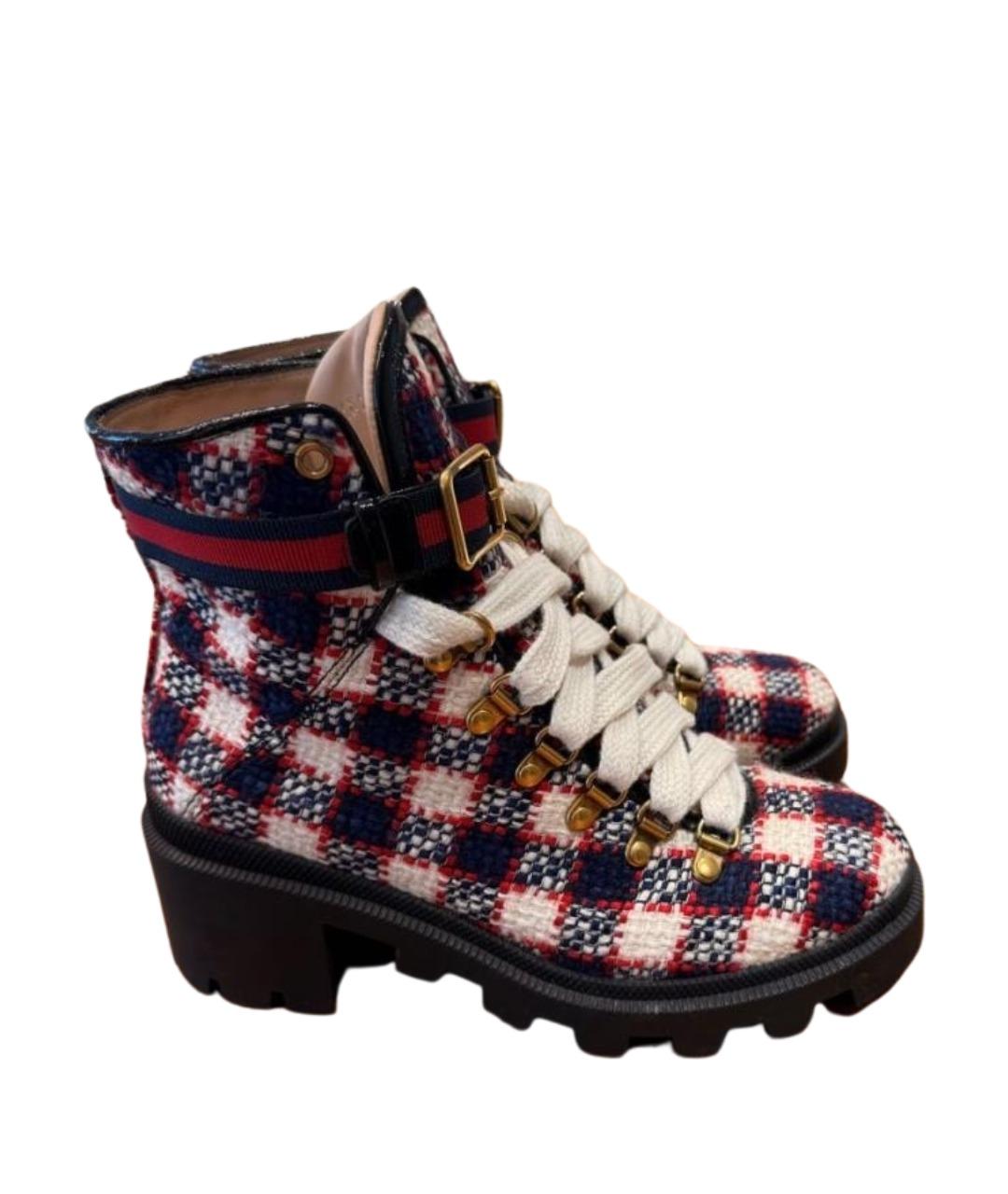 GUCCI Мульти текстильные ботинки, фото 1