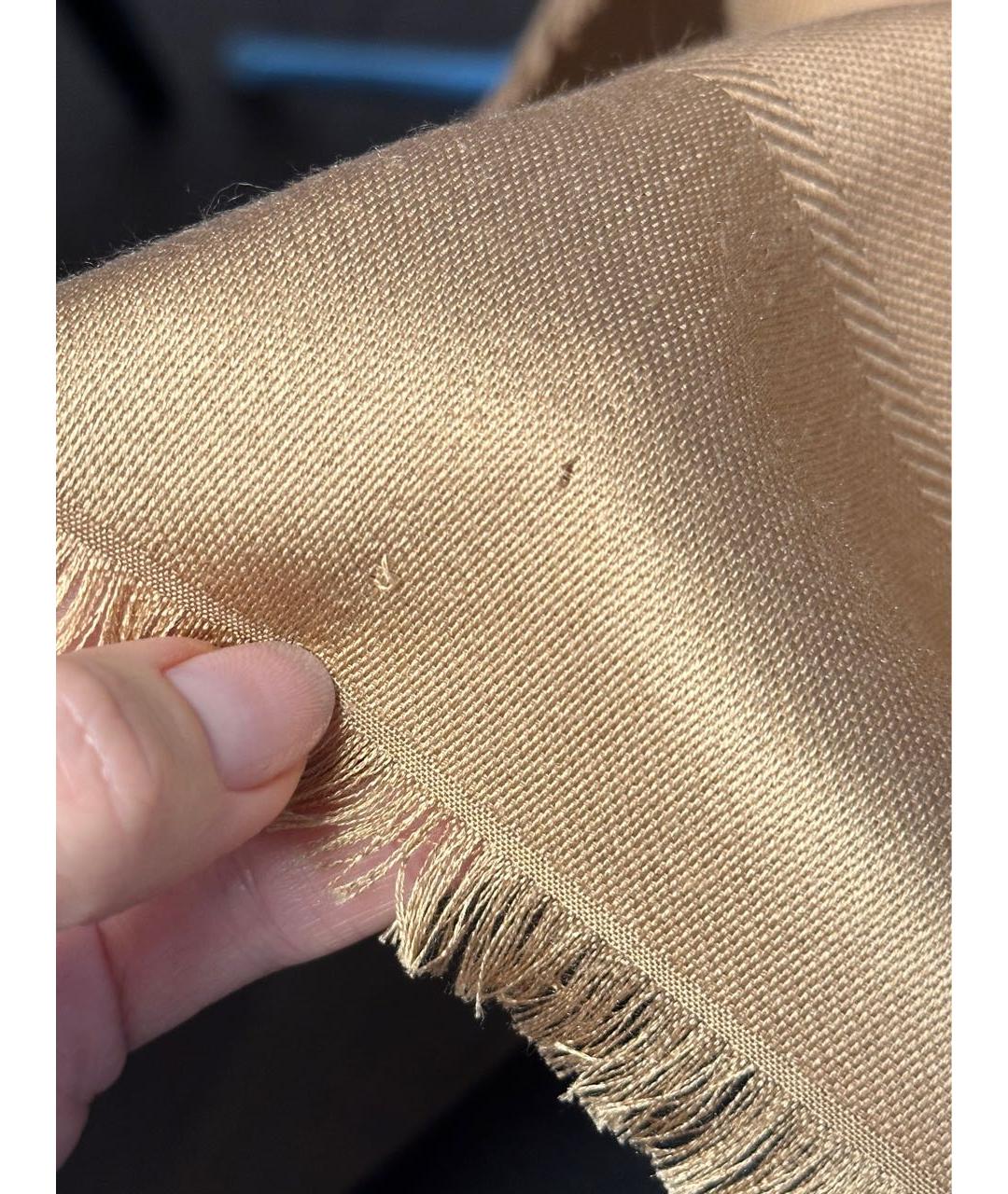 GUCCI Бежевый шелковый платок, фото 5