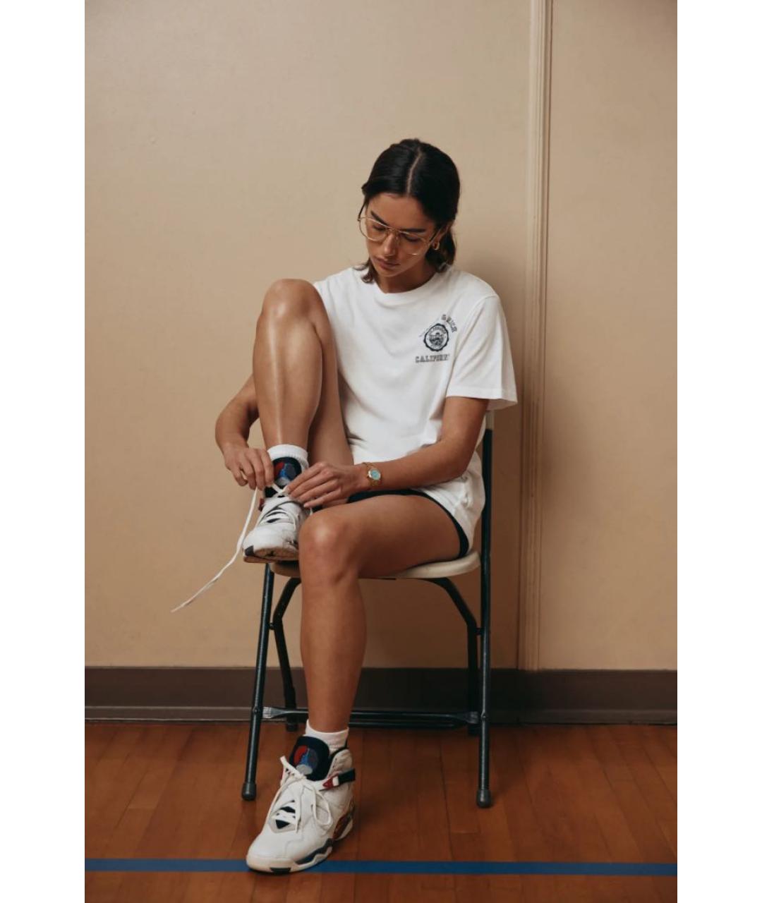 SPORTY AND RICH Белая хлопковая футболка, фото 7