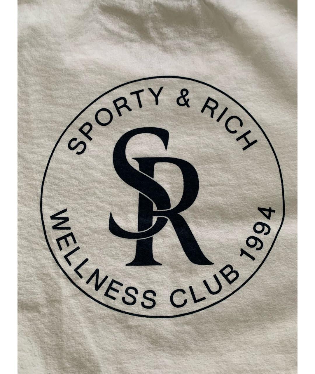 SPORTY AND RICH Белая хлопковая футболка, фото 6