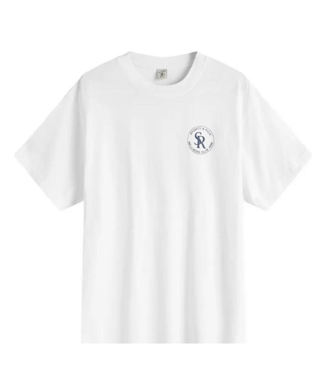 SPORTY AND RICH Белая хлопковая футболка, фото 8