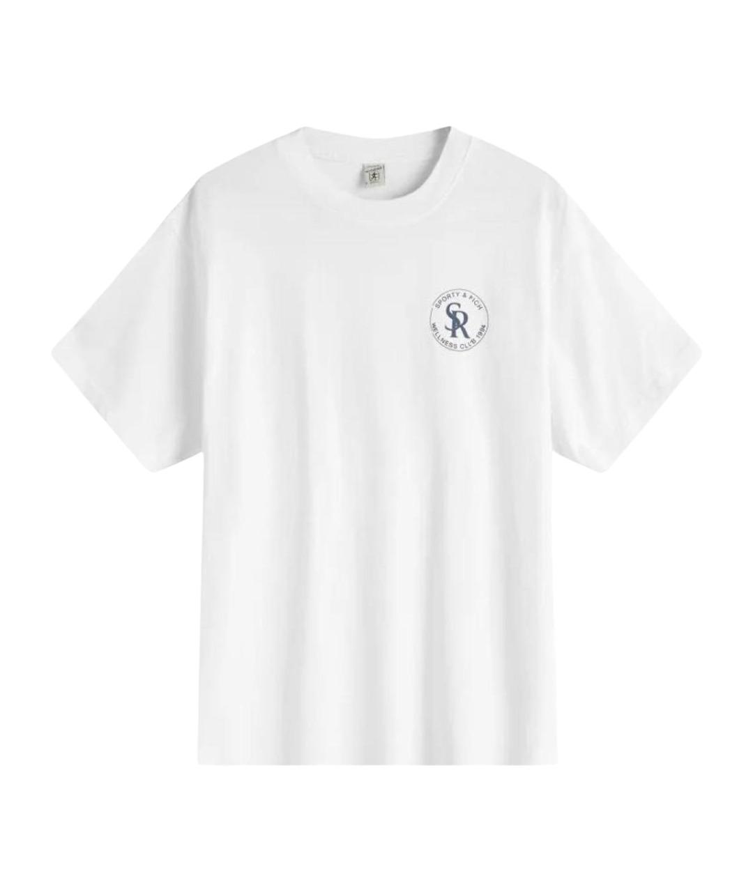 SPORTY AND RICH Белая хлопковая футболка, фото 1