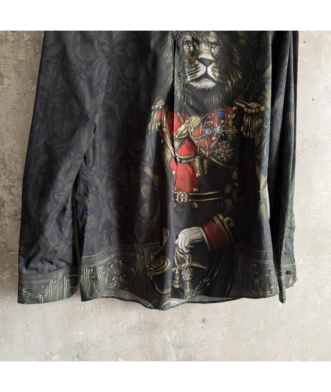 DOLCE&GABBANA Черная хлопковая кэжуал рубашка, фото 6