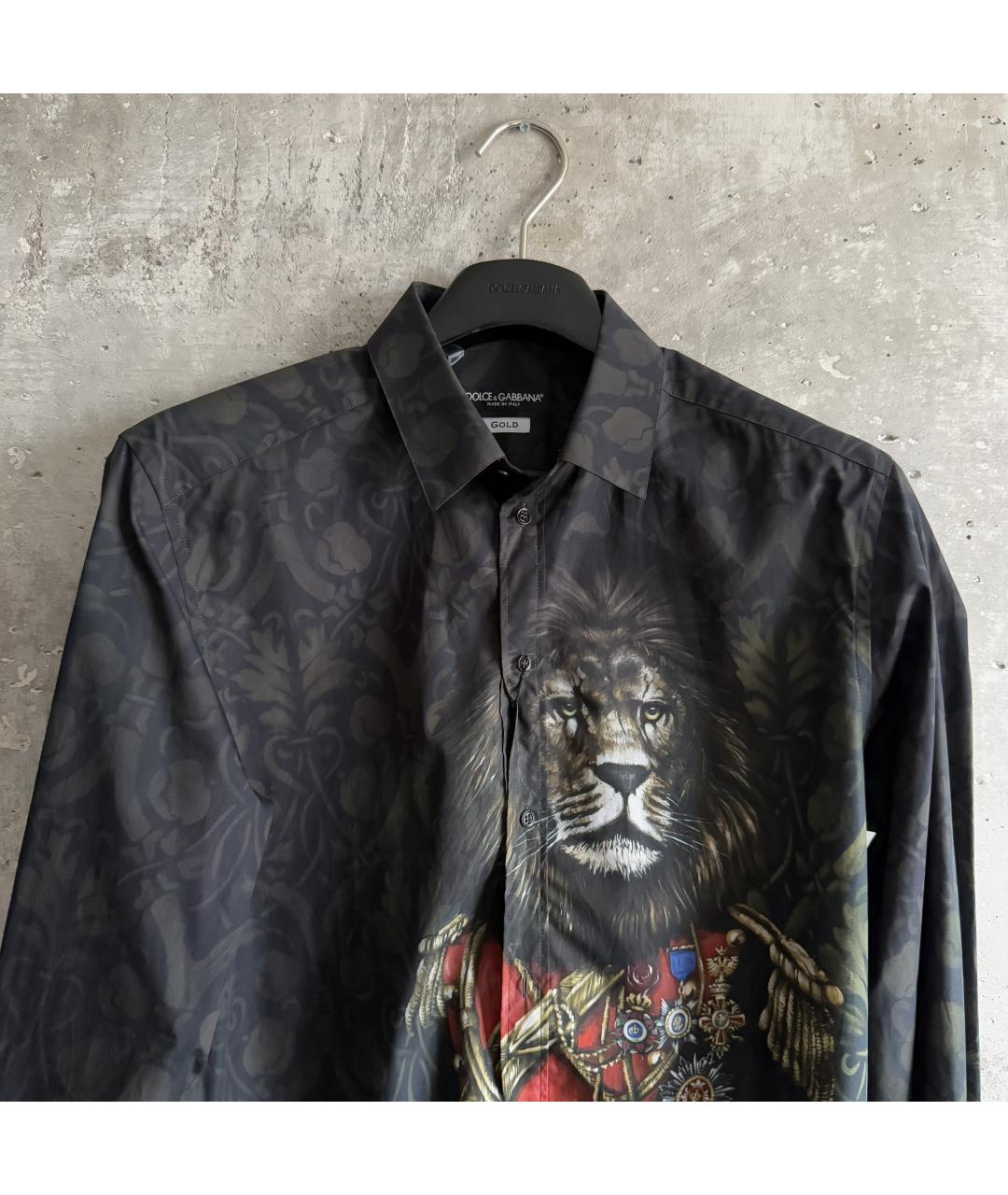 DOLCE&GABBANA Черная хлопковая кэжуал рубашка, фото 4