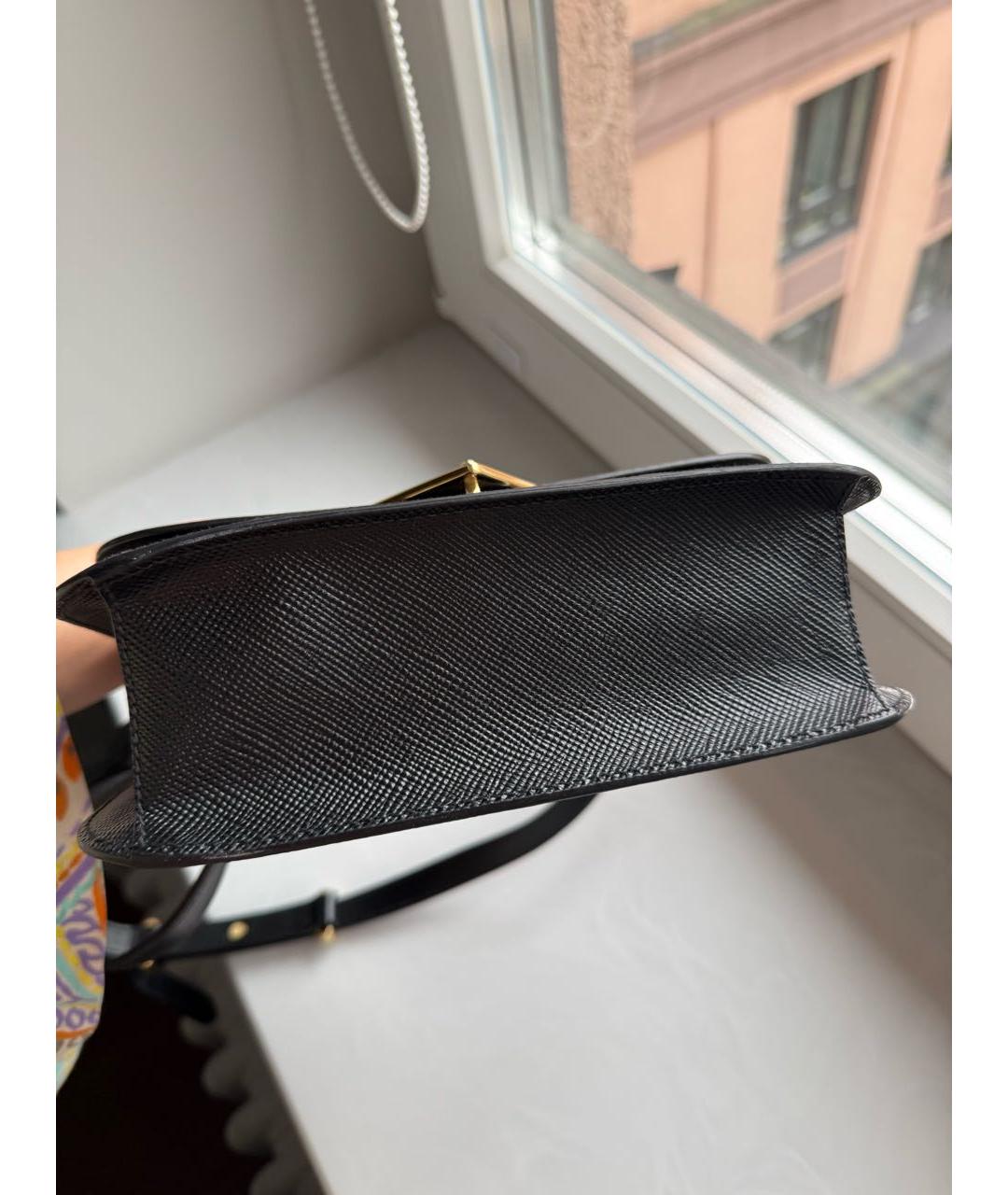 PRADA Черная кожаная сумка с короткими ручками, фото 7