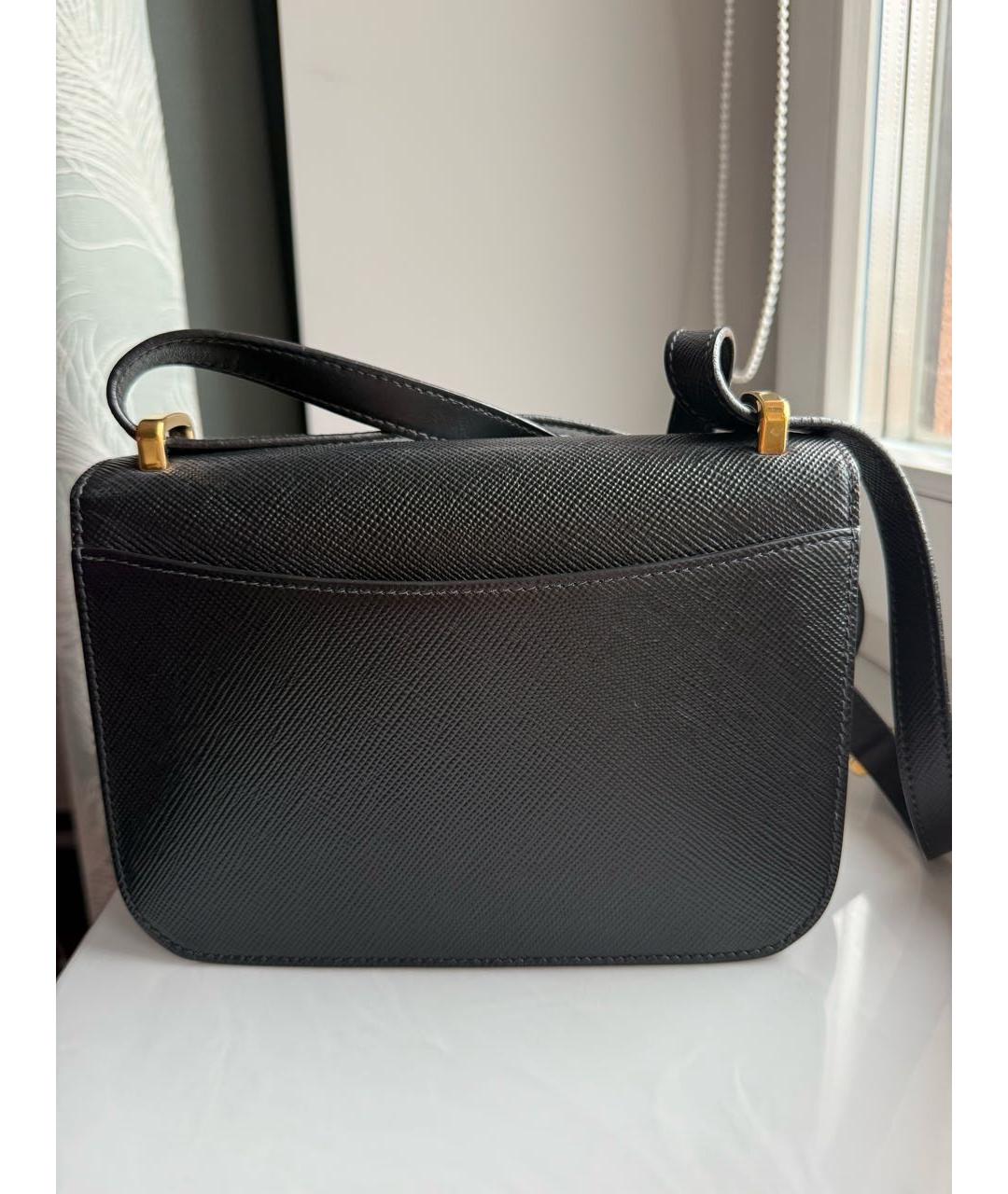 PRADA Черная кожаная сумка с короткими ручками, фото 3